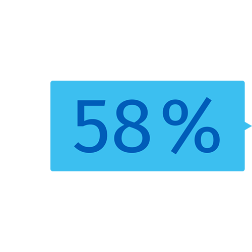 58 % 58 %