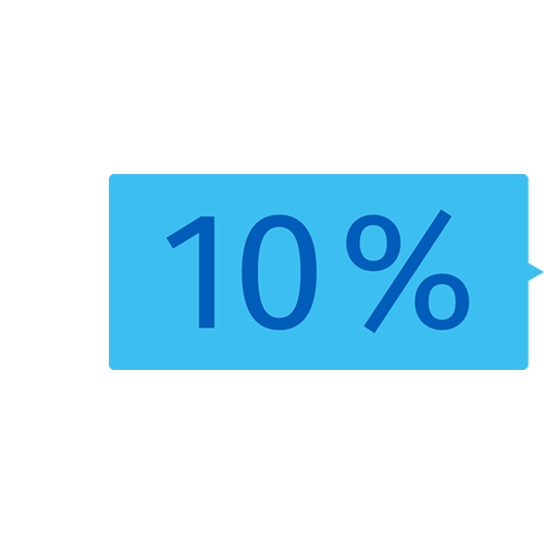 10 % 10 %