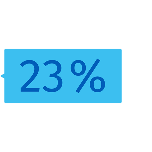 23 % 23 %